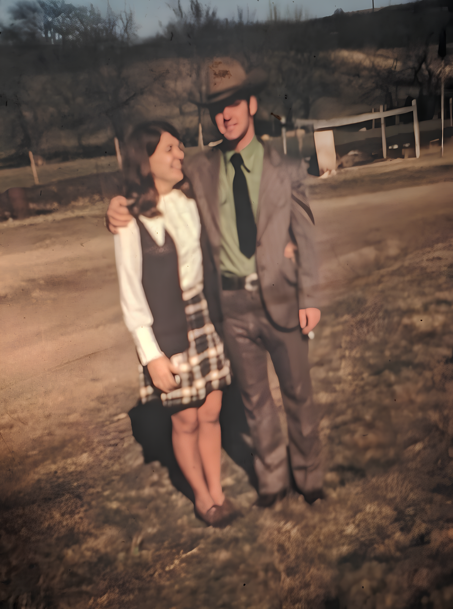 Ginny and Tom as a young married couple. Tom's suit was made by his mother, Marie.