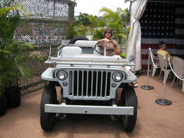 JC in WWII jeep